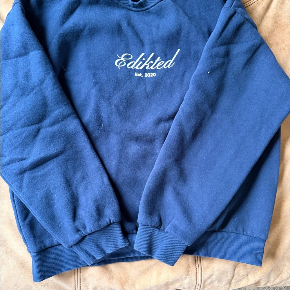 Edikted Women’s Navy Crewneck Sweater